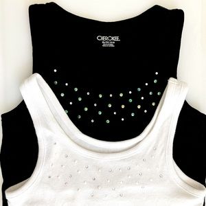 🎱Cherokee: 2 Bling Tank Tops